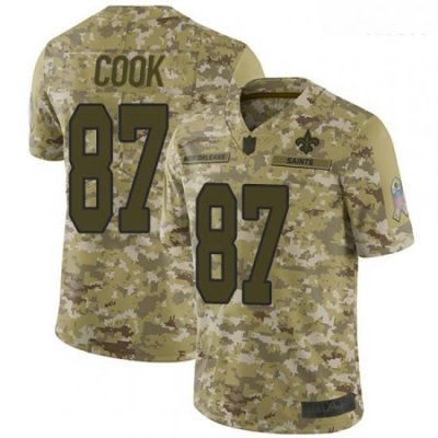 Saints 87 Jared Cook Camo Men Stitched Football Limited 2018 Salute To Service Jersey