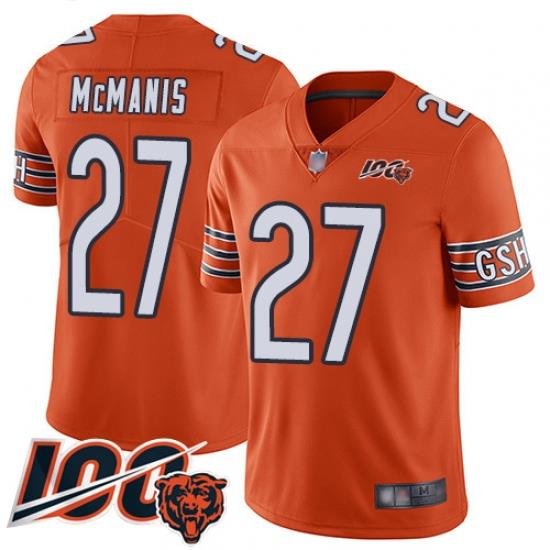 Youth Chicago Bears 27 Sherrick McManis Orange Alternate 100th Season Limited Football Jersey