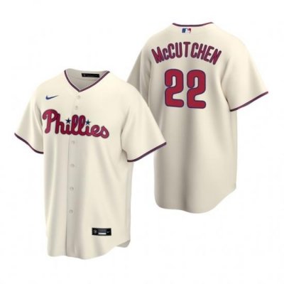 Mens Nike Philadelphia Phillies 22 AndreW McCutchen Cream Alternate Stitched Baseball Jersey