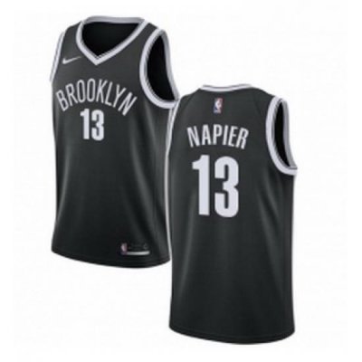 Youth Nike Brooklyn Nets 13 Shabazz Napier Swingman Black NBA Jersey Icon Edition