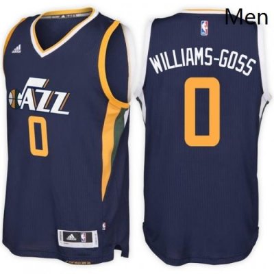 Utah Jazz 0 Nigel Williams Goss Road Navy New Swingman Stitched NBA Jersey