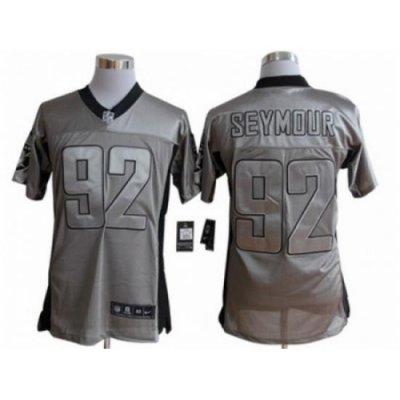 Nike Oakland Raiders 92 Richard Seymour Grey Elite ShadoW NFL Jersey