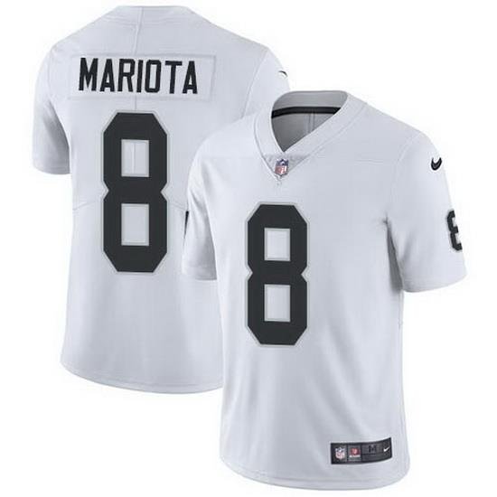 Nike Raiders 8 Marcus Mariota White Men Stitched NFL Vapor Untouchable Limited Jersey