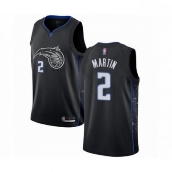 Mens Orlando Magic 2 Jarell Martin Authentic Black Basketball Jersey City Edition