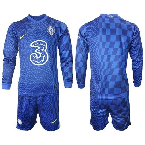 Men Chelsea Long Sleeve Soccer Jerseys 528