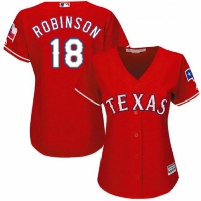 Womens Majestic Texas Rangers 18 Drew Robinson Replica Red Alternate Cool Base MLB Jersey