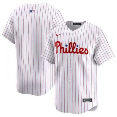 Men Philadelphia Phillies Blank White Home Limited Stitched Jersey