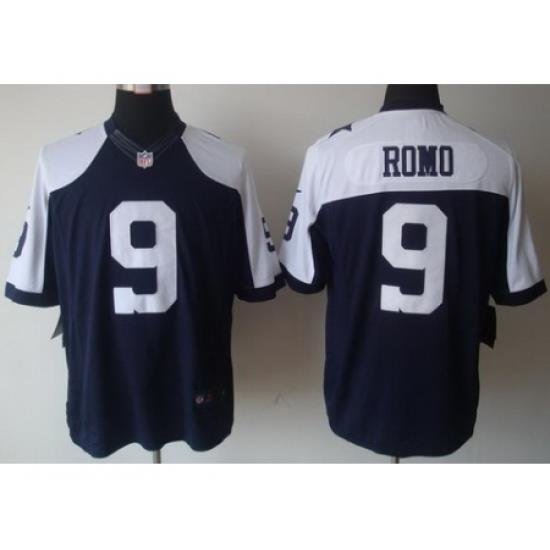 Nike Dallas CoWboys 9 Tony Romo Blue LIMITED Thankgivings NFL Jersey