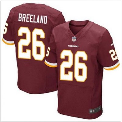 Nike Washington Redskins #26 Bashaud Breeland Burgundy Red Team Color Mens Stitched NFL Elite Jersey