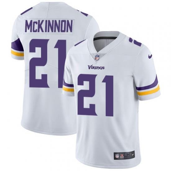 Youth Nike Vikings #21 Jerick McKinnon White Stitched NFL Vapor Untouchable Limited Jersey