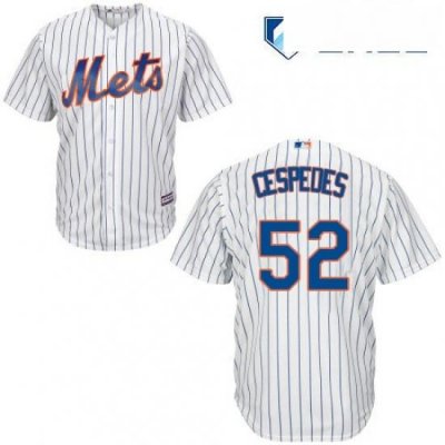 Mens Majestic NeW York Mets 52 Yoenis Cespedes Replica White Home Cool Base MLB Jersey