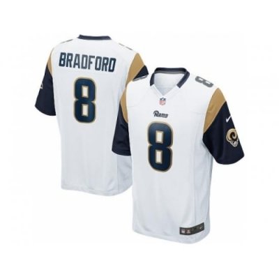 Nike St. Louis Rams 8 Sam Bradford Game White NFL Jersey