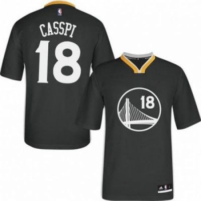 Mens Adidas Golden State Warriors 18 Omri Casspi Authentic Black Alternate NBA Jersey