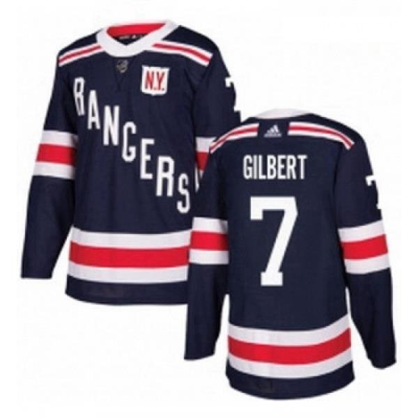 Youth Adidas New York Rangers 7 Rod Gilbert Authentic Navy Blue 2018 Winter Classic NHL Jersey