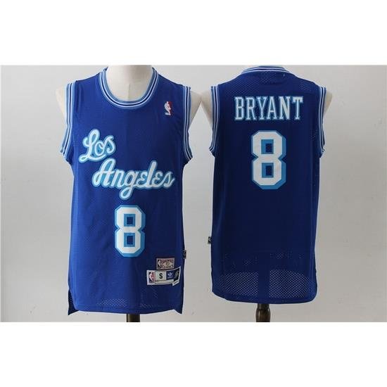 Men Lakers 8 Kobe Bryant Blue Hardwood Classics Jersey