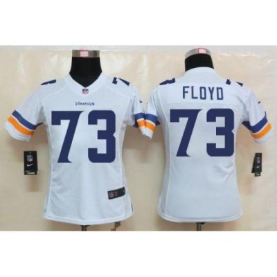 Nike Vikings #73 Sharrif Floyd White Womens Stitched NFL Limited Jersey