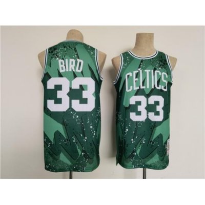 Men's Boston Celtics #33 Larry Bird Green Throwback Basketball Jersey