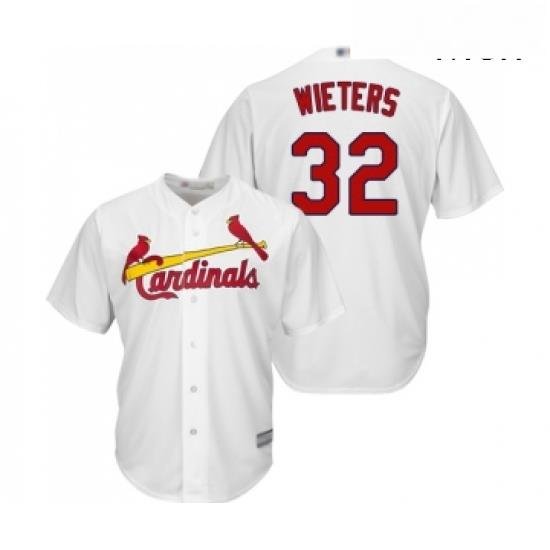 Mens St Louis Cardinals 32 Matt Wieters Replica White Home Cool Base Baseball Jersey