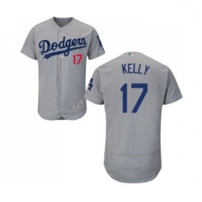 Mens Los Angeles Dodgers 17 Joe Kelly Gray Alternate Flex Base Authentic Collection Baseball Jersey