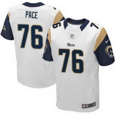 Nike Rams #76 Orlando Pace White Mens Stitched NFL Elite Jersey