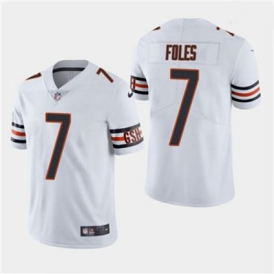 Men Chicago Bears  7 Nick Foles Vapor Untouchable Limited White Jersey