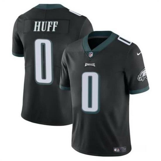 Men Philadelphia Eagles 0 Bryce Huff Black Vapor Untouchable Limited Stitched Football Jersey