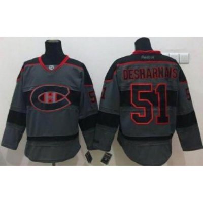 Montreal Canadiens #51 David Desharnais Charcoal Cross Check Fashion Stitched NHL Jersey