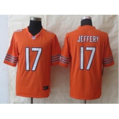 Nike Chicago Bears 17 Alshon Jeffery Orange Limited NFL Jersey