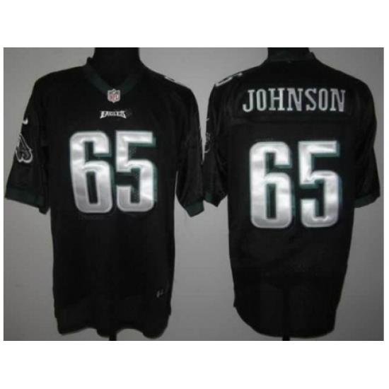 Nike Philadelphia Eagles 65 Lane Johnson Black Elite NFL Jersey