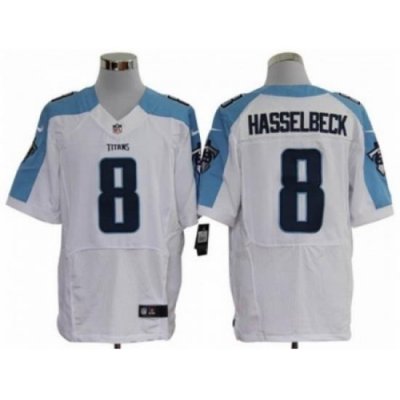 Nike Tennessee Titans 8 Matt Hasselbeck white Elite NFL Jersey