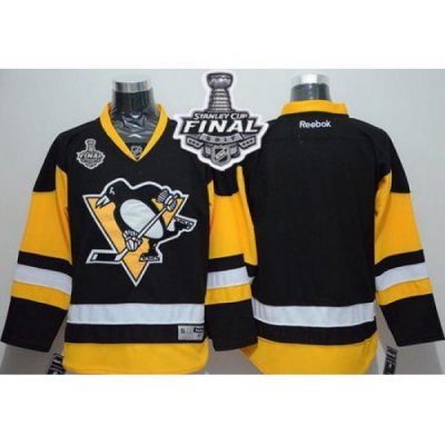 Penguins Blank Black Alternate 2017 Stanley Cup Final Patch Stitched NHL Jersey