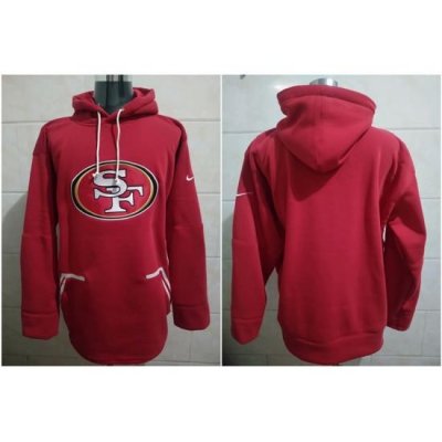 Men San Francisco 49ers Blank Red Stitched Hoodie