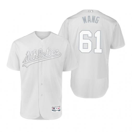 Oakland Athletics Wei-Chung Wang Wang White 2019 Players Weekend MLB Jersey