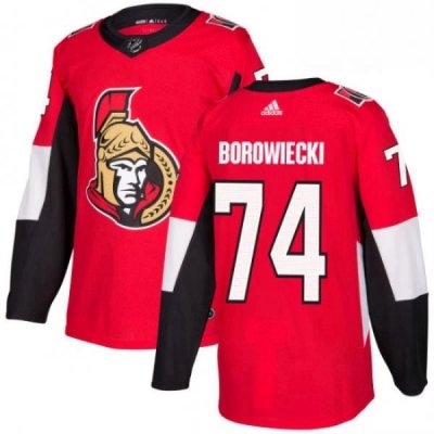 Youth Adidas Ottawa Senators 74 Mark Borowiecki Premier Red Home NHL Jersey