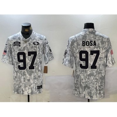 Men San Francisco 49ers 97 Nick Bosa 2024 F U S E Arctic Camo Salute To Service Limited Stitched Football Jerseys