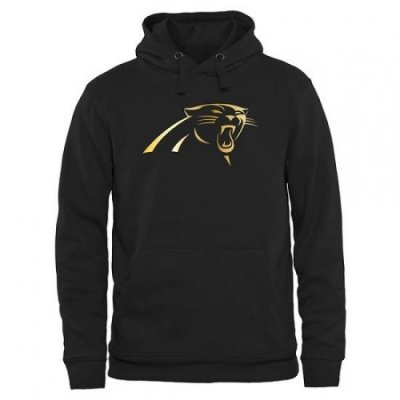 NFL Mens Carolina Panthers Pro Line Black Gold Collection Pullover Hoodie