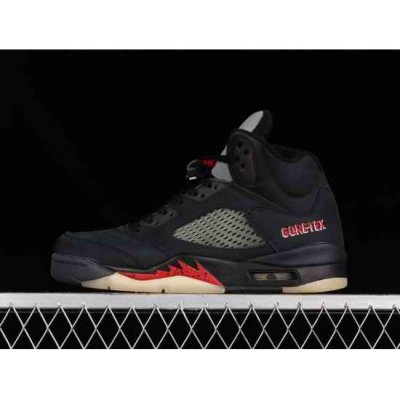 AIR JORDAN 5 GORE TEX OFF NOIR FIRE RED BLACK MUSLIN DR0092 001