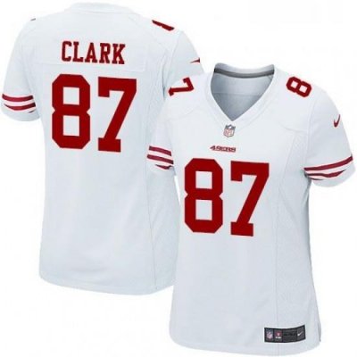 Womens Nike San Francisco 49ers 87 Dwight Clark Game White NFL Jersey