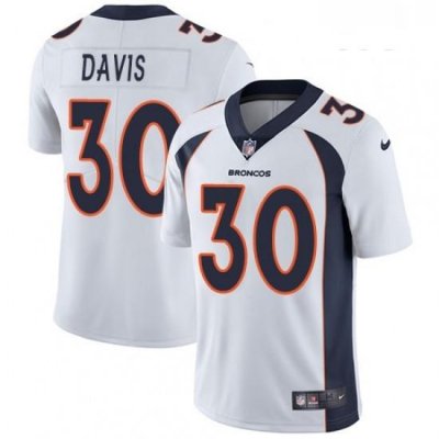 Youth Nike Denver Broncos 30 Terrell Davis Elite White NFL Jersey