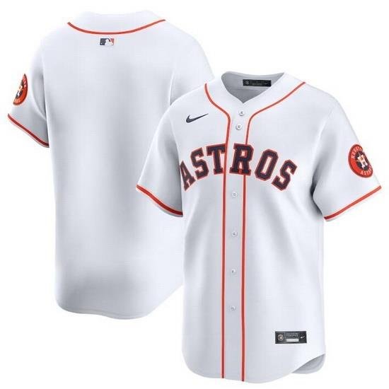 Men Houston Astros Blank White 2024 Home Limited Stitched Baseball Jersey