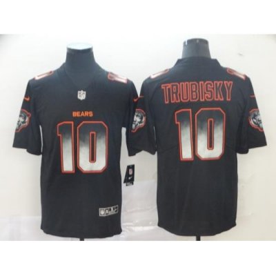 Bears 10 Mitchell Trubisky Black Arch Smoke Vapor Untouchable Limited Jersey