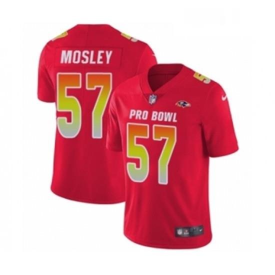 Mens Nike Baltimore Ravens 57 CJ Mosley Limited Red AFC 2019 Pro Bowl NFL Jersey