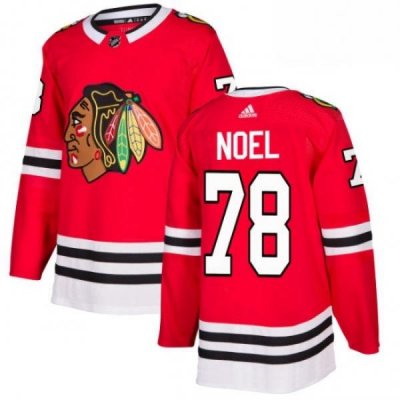 Mens Adidas Chicago Blackhawks 78 Nathan Noel Premier Red Home NHL Jersey