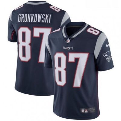 Mens Nike New England Patriots 87 Rob Gronkowski Navy Blue Team Color Vapor Untouchable Limited Player NFL Jersey