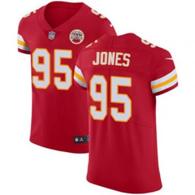 Nike Chiefs #95 Chris Jones Red Team Color Mens Stitched NFL Vapor Untouchable Elite Jersey