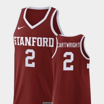 Men Stanford Cardinal Robert Cartwright Wine Replica College Basketball Jersey