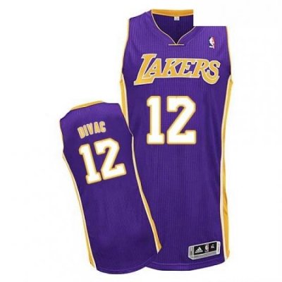 Youth Adidas Los Angeles Lakers 12 Vlade Divac Authentic Purple Road NBA Jersey