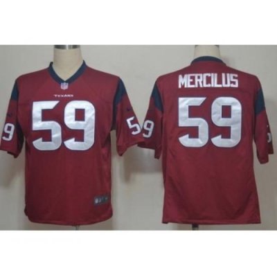 Nike Houston Texans 59 Whitney Mercilus Red Game NFL Jersey