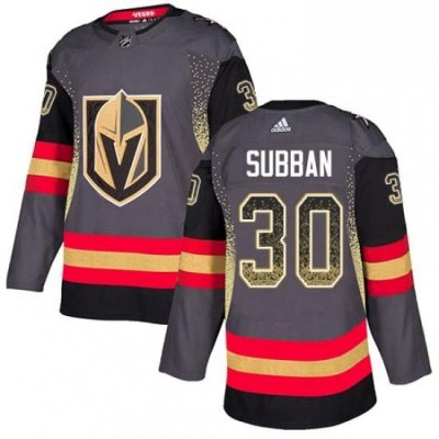 Mens Adidas Vegas Golden Knights 30 Malcolm Subban Authentic Black Drift Fashion NHL Jersey