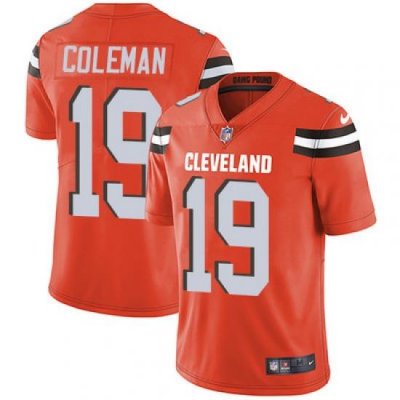 Nike BroWns #19 Corey Coleman Orange Alternate Youth Stitched NFL Vapor Untouchable Limited Jersey